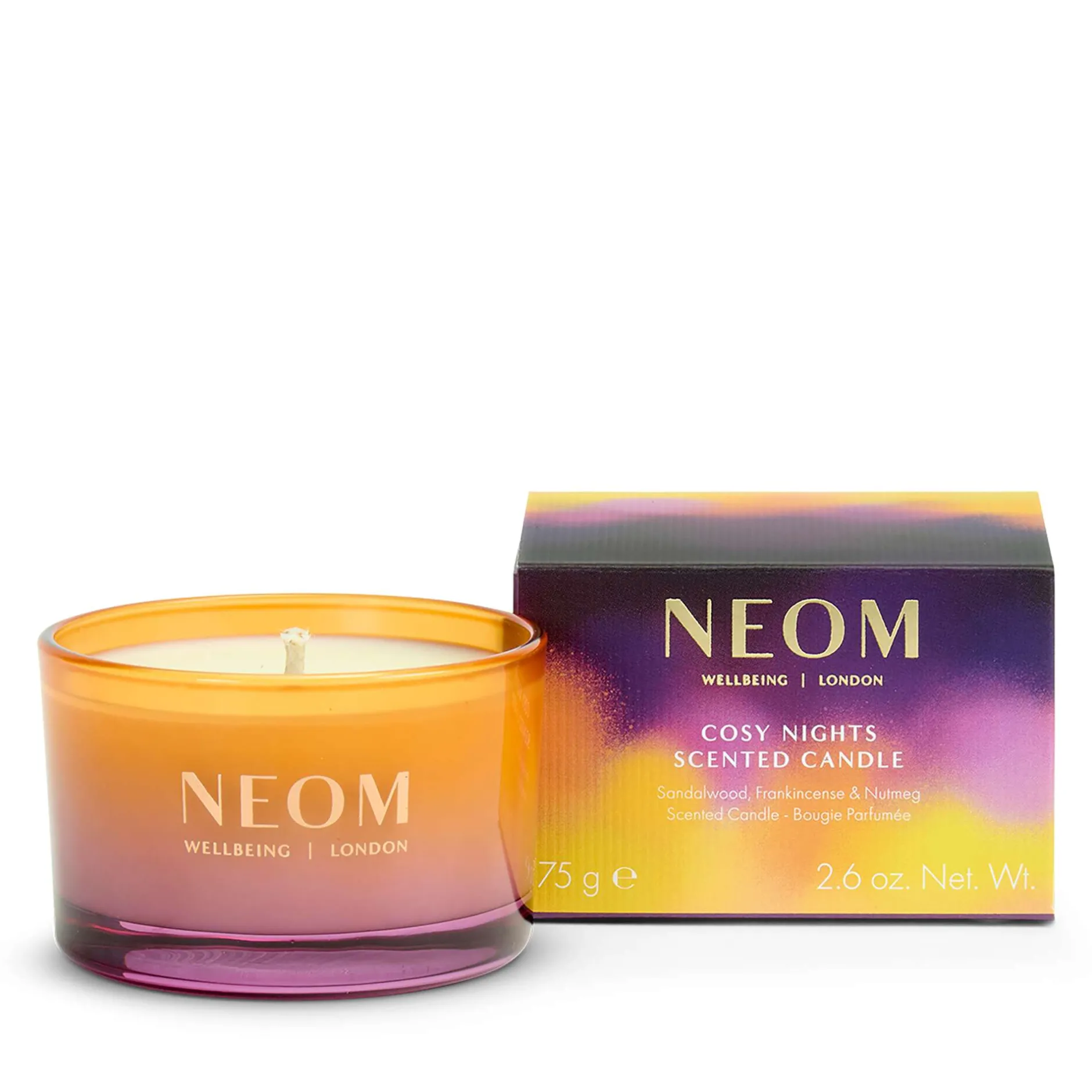 Neom Wellbeing London Cosy Nights Travel Candle 75g Clearance