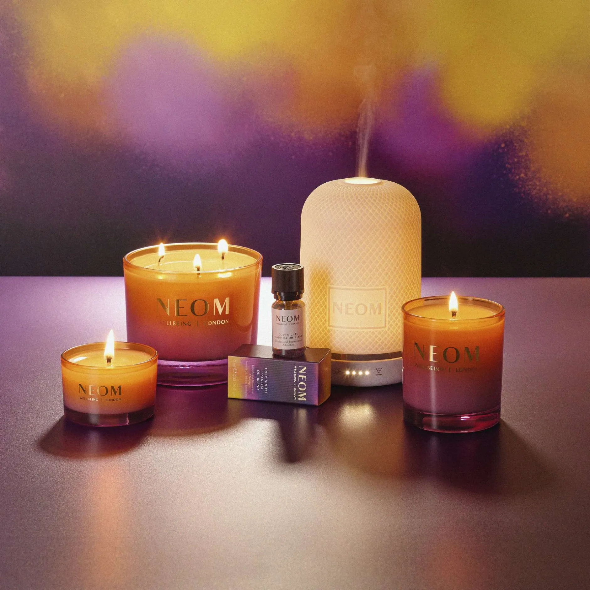 Neom Wellbeing London Cosy Nights Travel Candle 75g Clearance