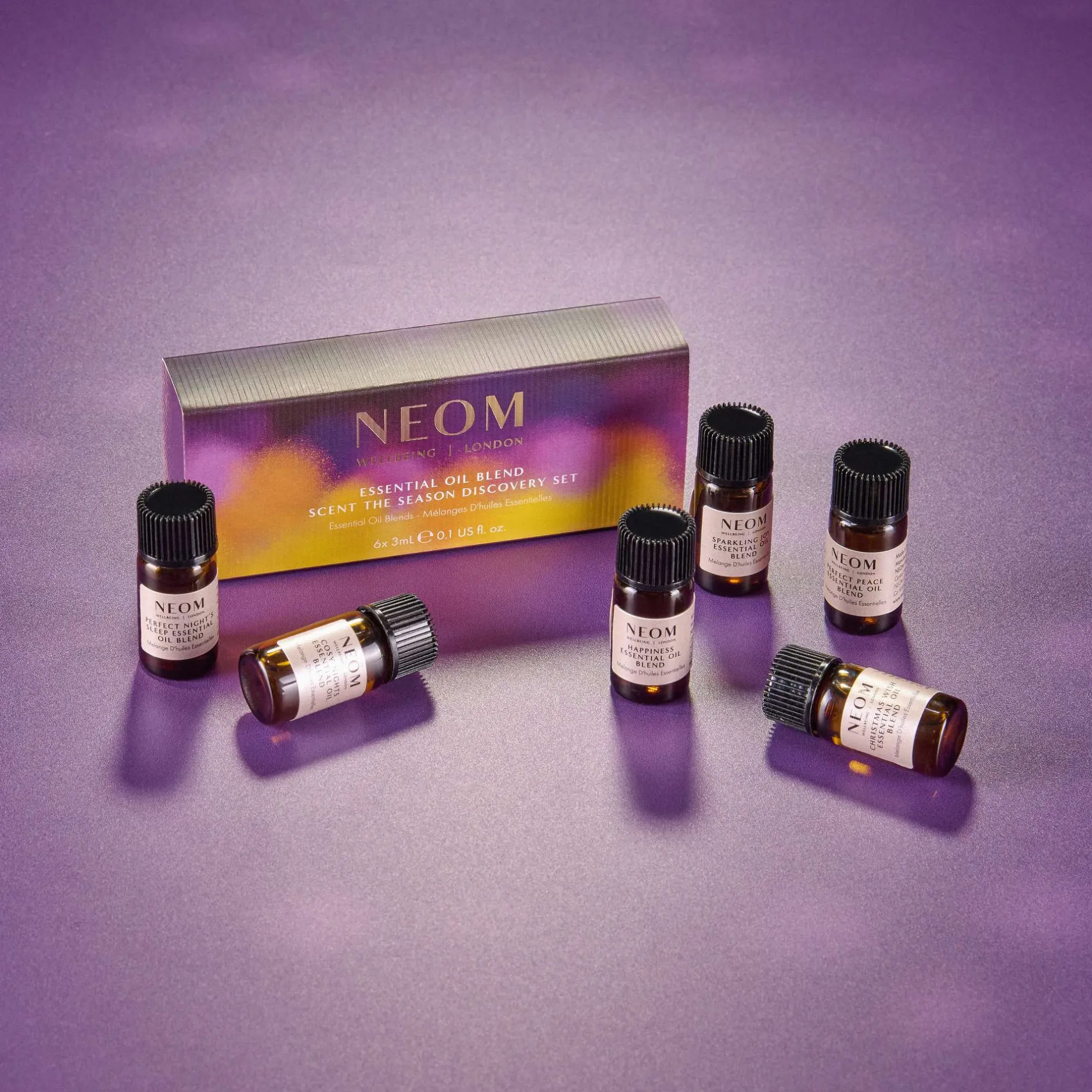 Neom Wellbeing London Essential Oil Blend Scent Scent The Season Discovery Set Online