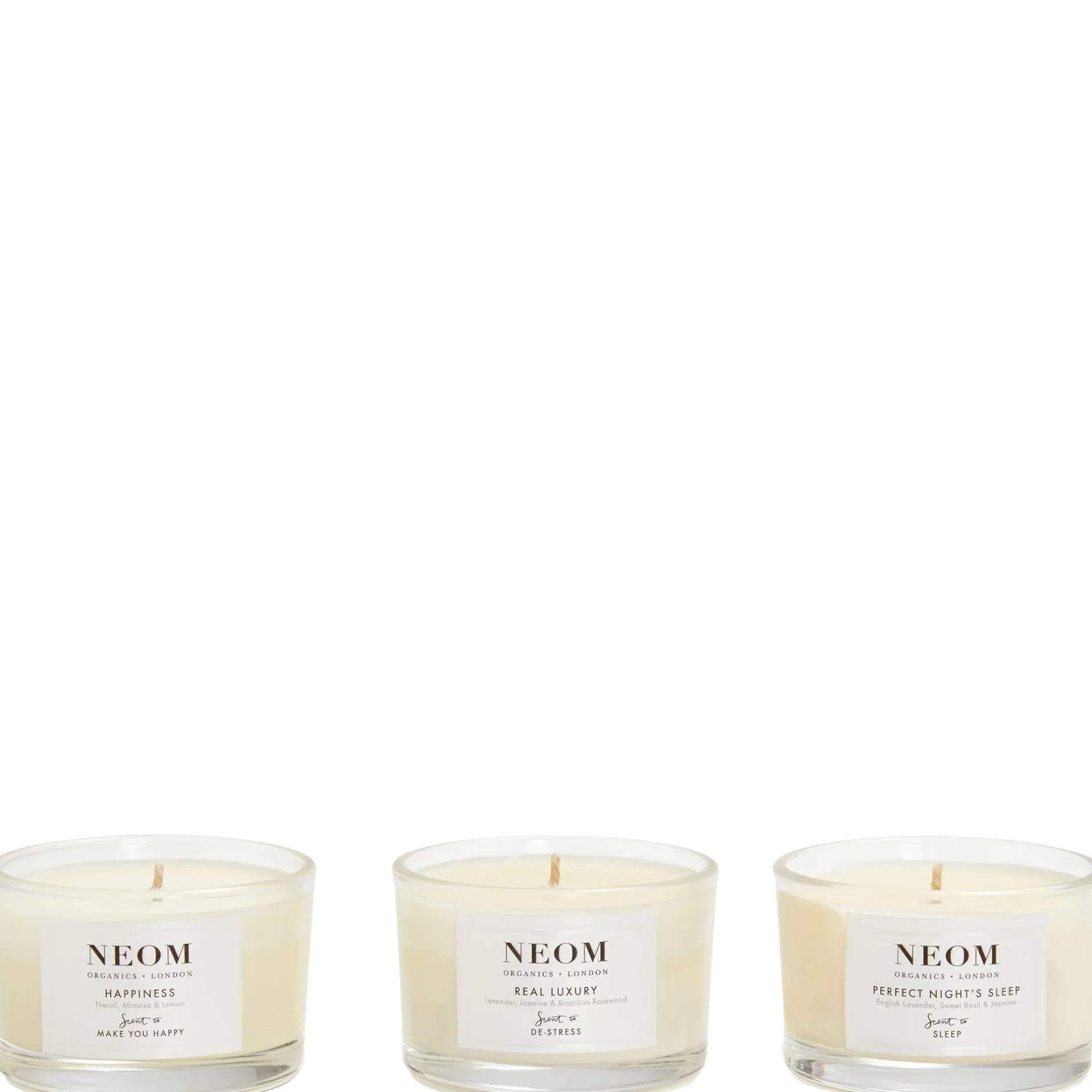 Neom Wellbeing London Gifting & Accessories Wellbeing Wishes Candle Trio Gift Set
