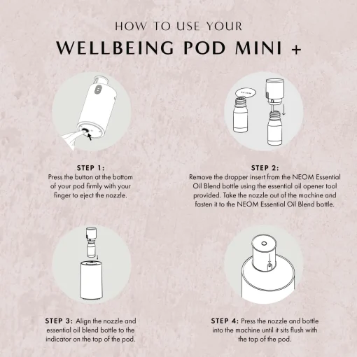 Neom Wellbeing London Pod Mini+ Waterless Essential Oil Diffuser Black Best