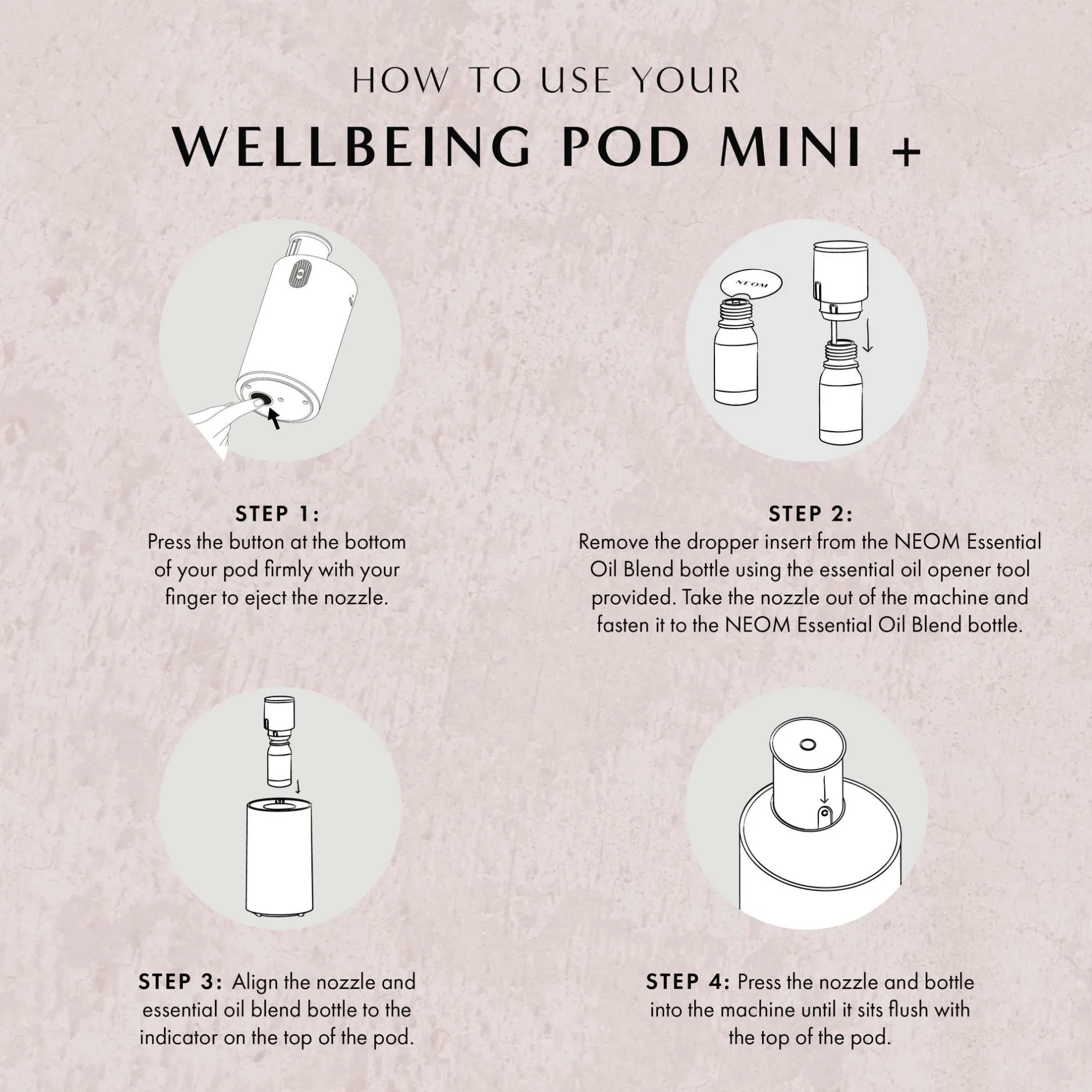 Neom Wellbeing London Pod Mini+ Waterless Essential Oil Diffuser Black Best