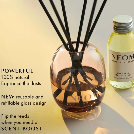 Neom Wellbeing London Scent To Make You Happy Happiness Reed Diffuser 100ml New
