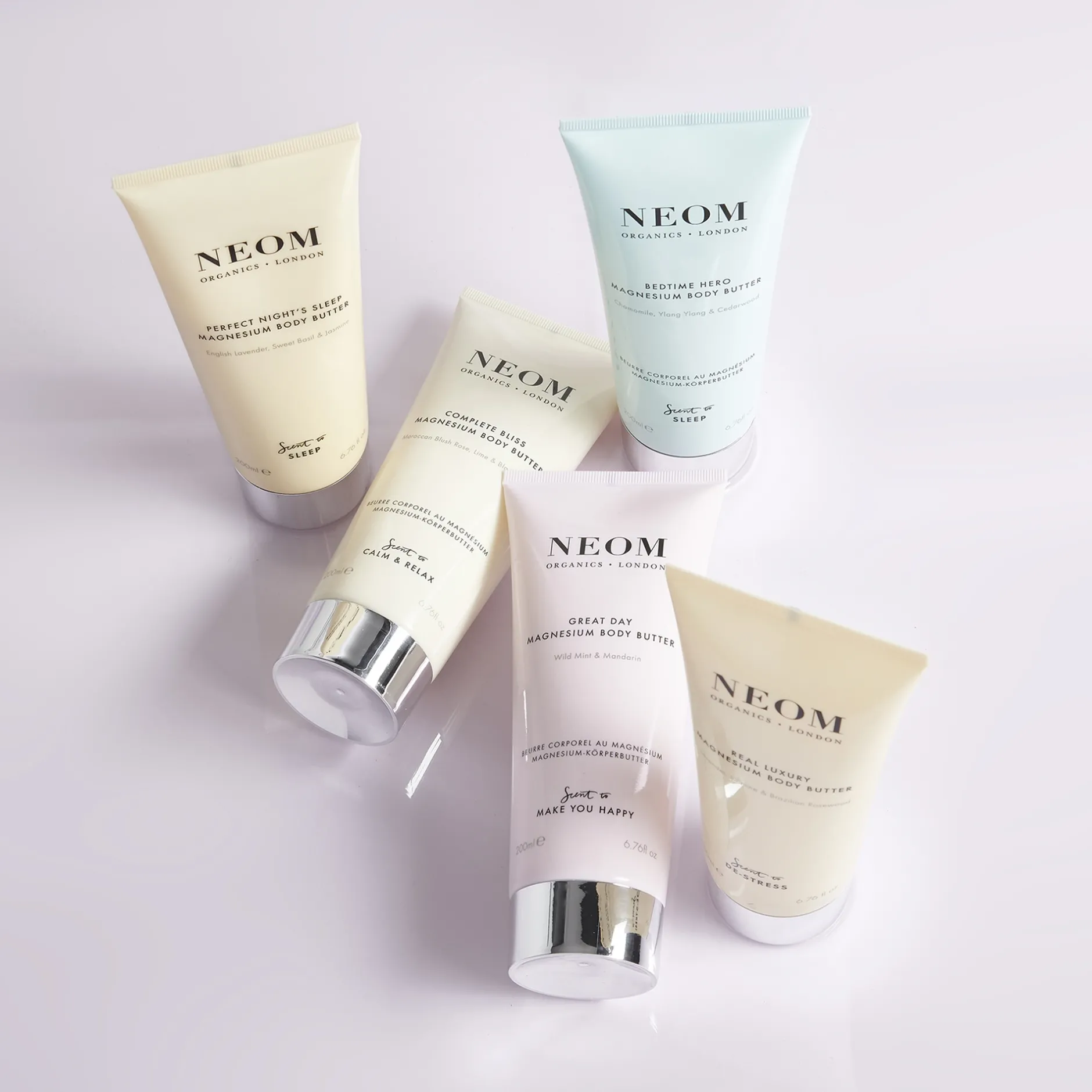 Neom Wellbeing London Scent To Make You Happy Great Day Magnesium Body Butter 200ml New