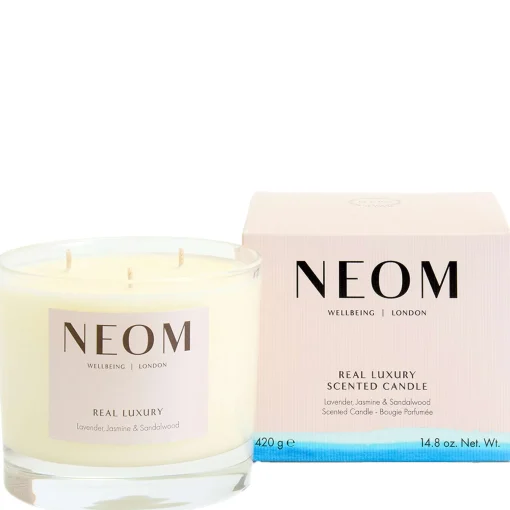 Neom Wellbeing London Scent To De-Stress Real Luxury Candle (3 Wicks) 420g Clearance