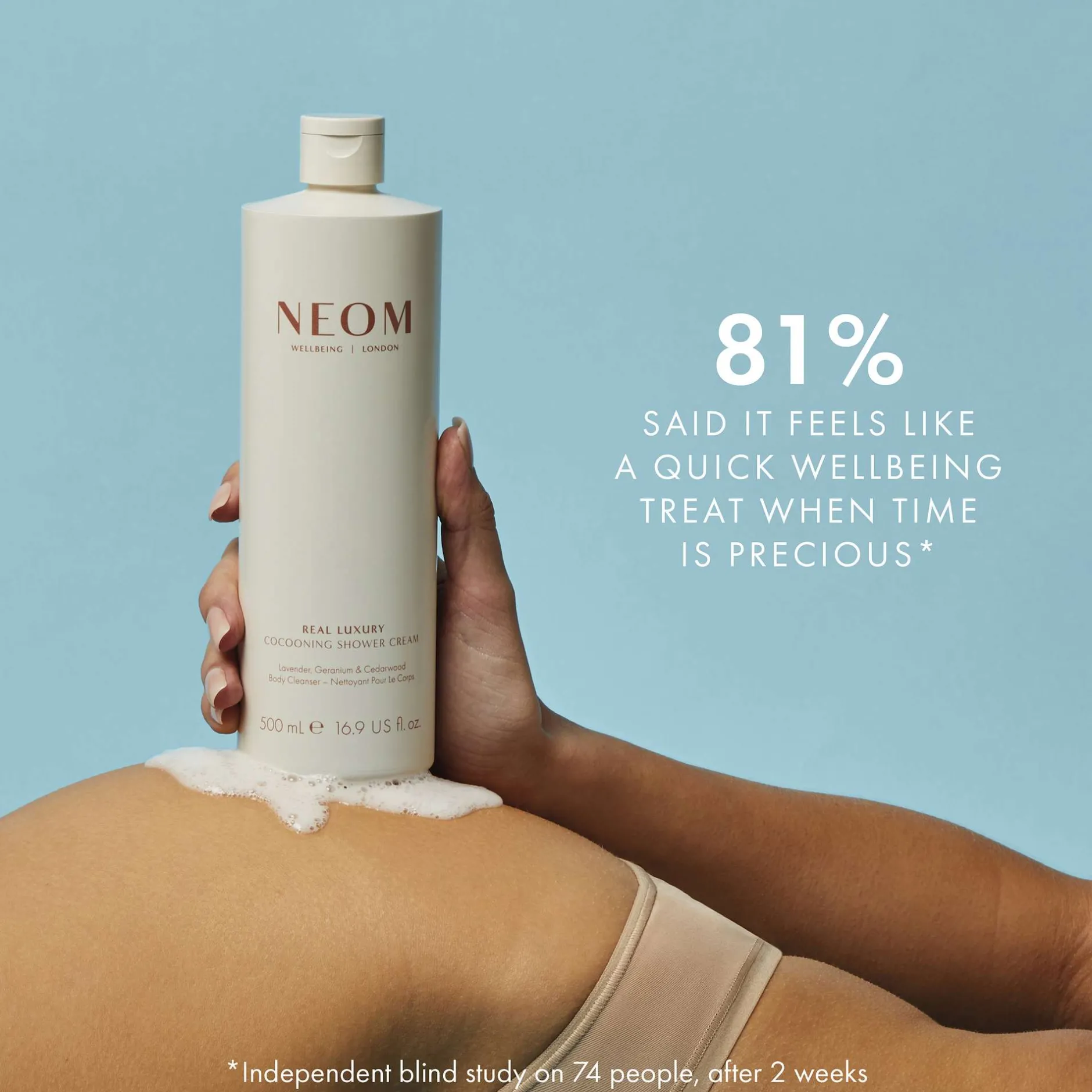 Neom Wellbeing London Scent To De-Stress Real Luxury Cocooning Shower Cream 500ml Outlet