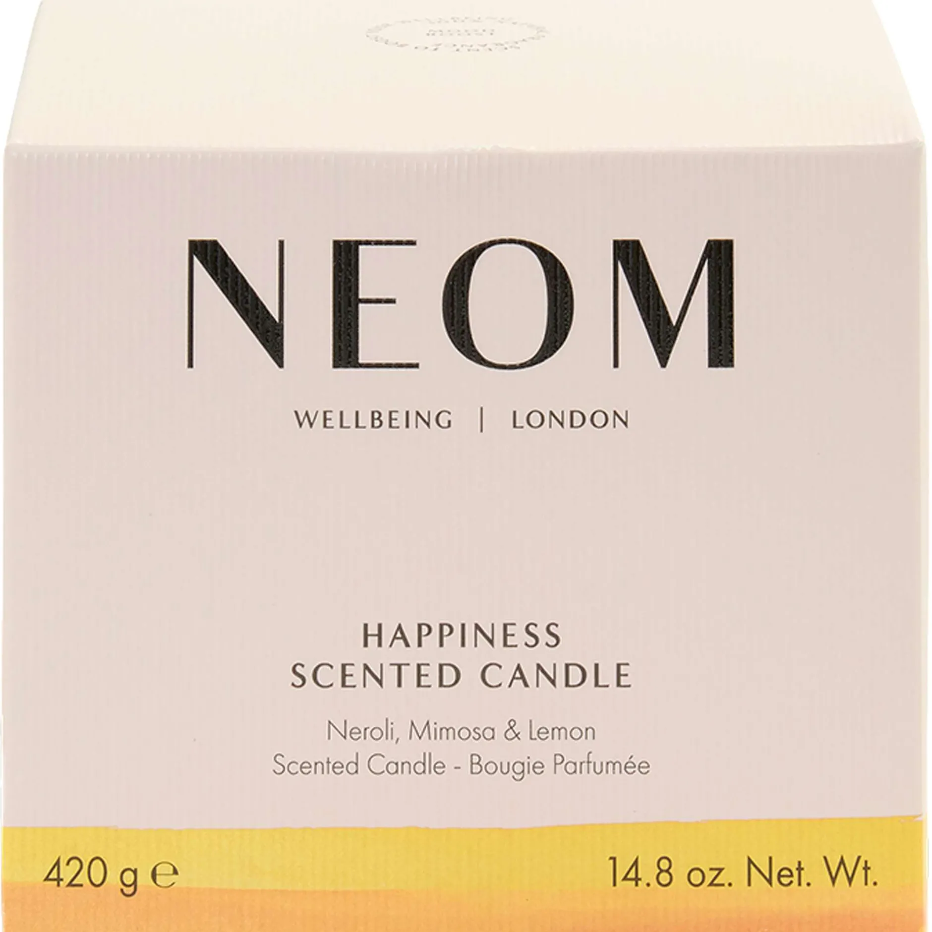 Neom Wellbeing London Scent To Make You Happy Happiness Scented Candle (3 Wicks) 420g Clearance