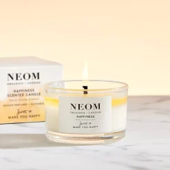Neom Wellbeing London Scent To Make You Happy Happiness Scented Candle (Travel) 75g Clearance