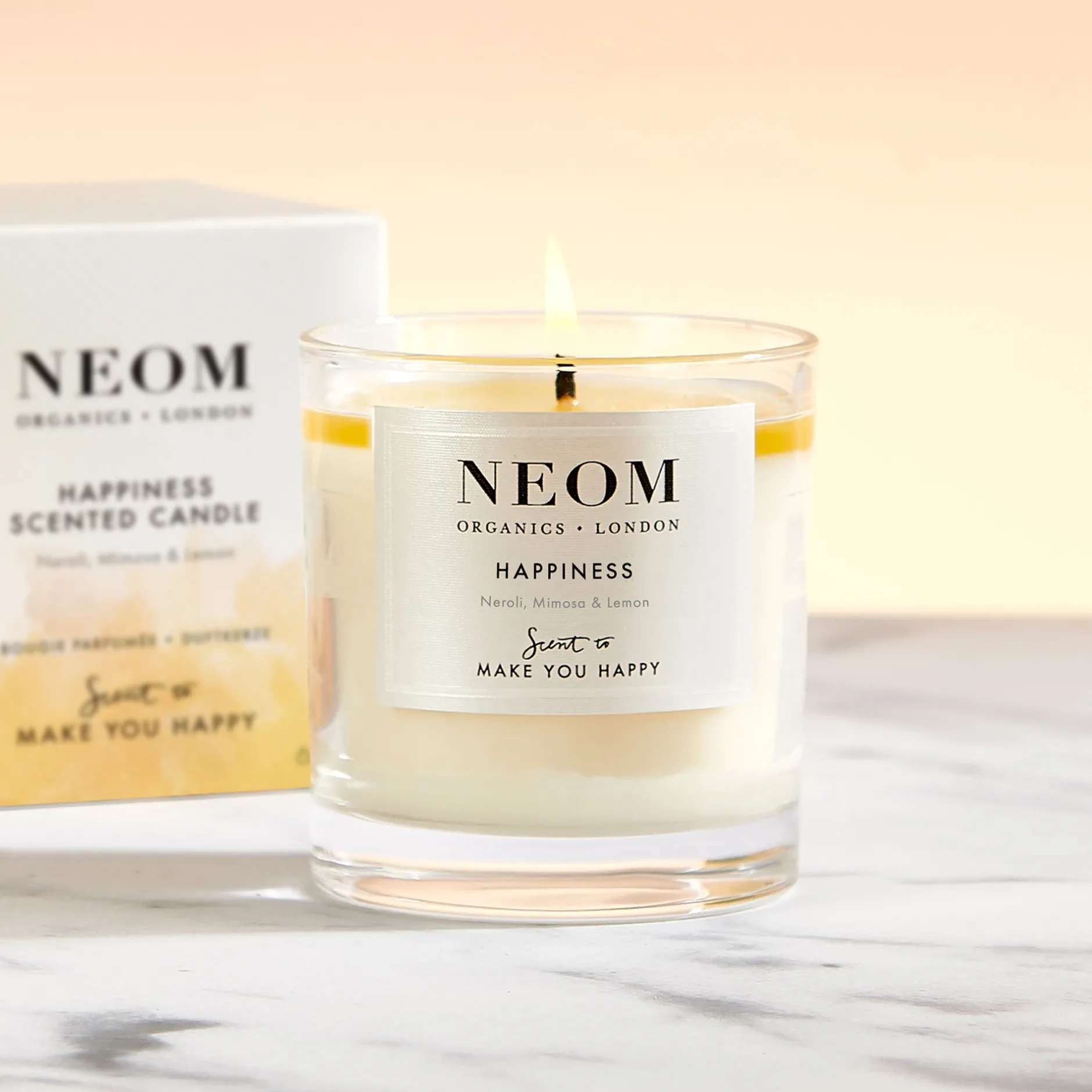 Neom Wellbeing London Scent To Make You Happy Happiness Scented Candle (1 Wick) 185g Online