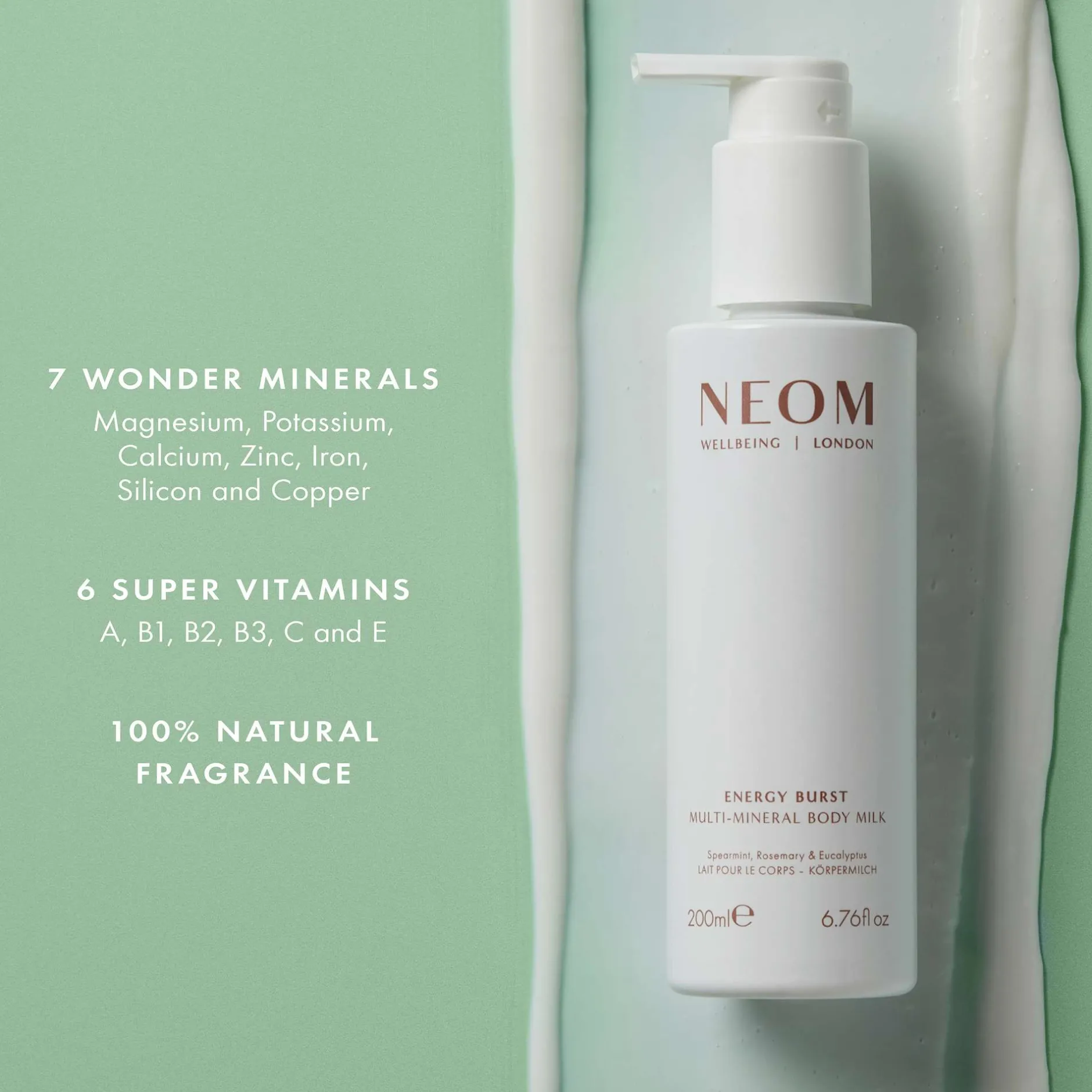 Neom Wellbeing London Scent To Boost Your Energy Energy Burst Multi-Mineral Body Milk 200ml Best