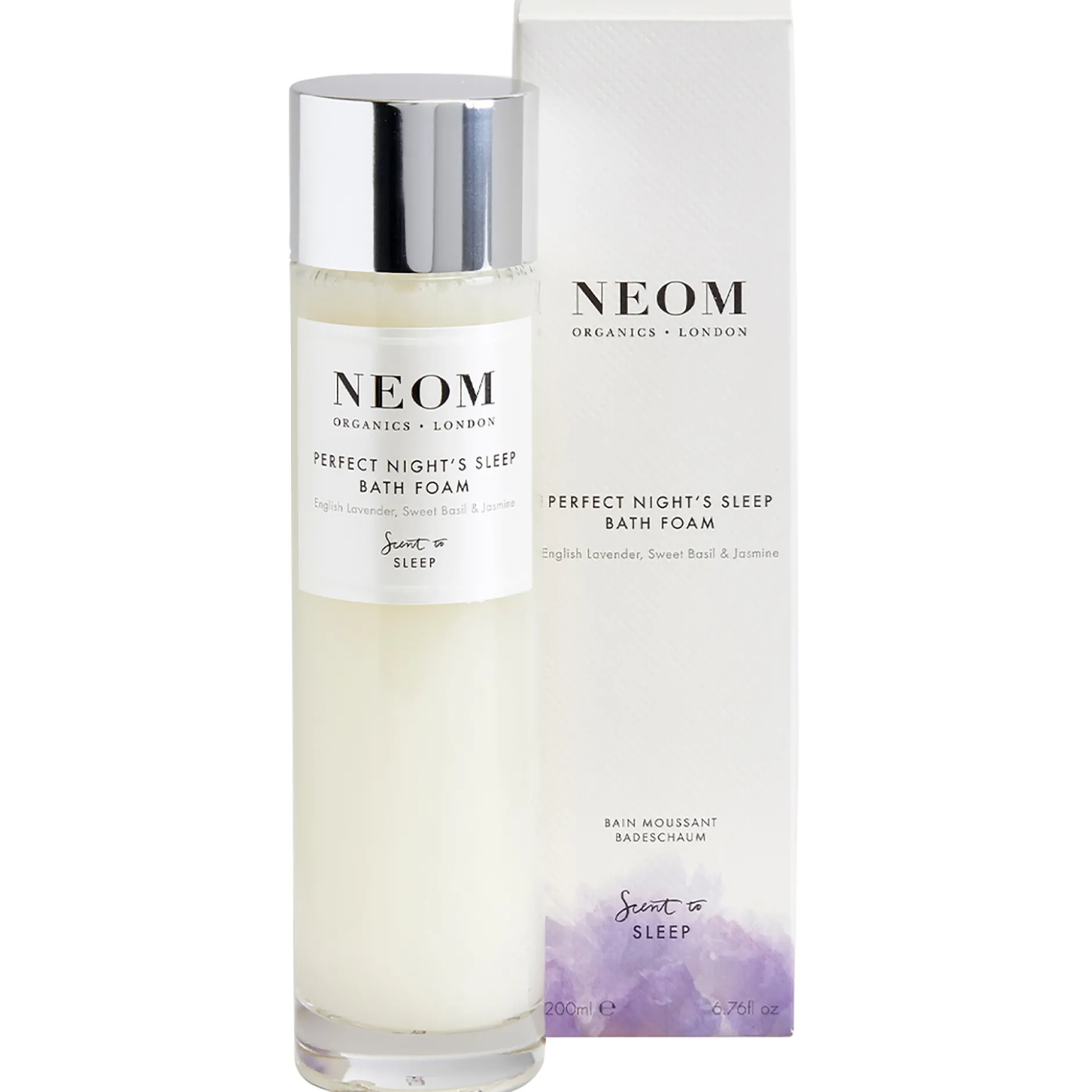 Neom Wellbeing London Scent To Sleep Perfect Night's Sleep Bath Foam 200ml New