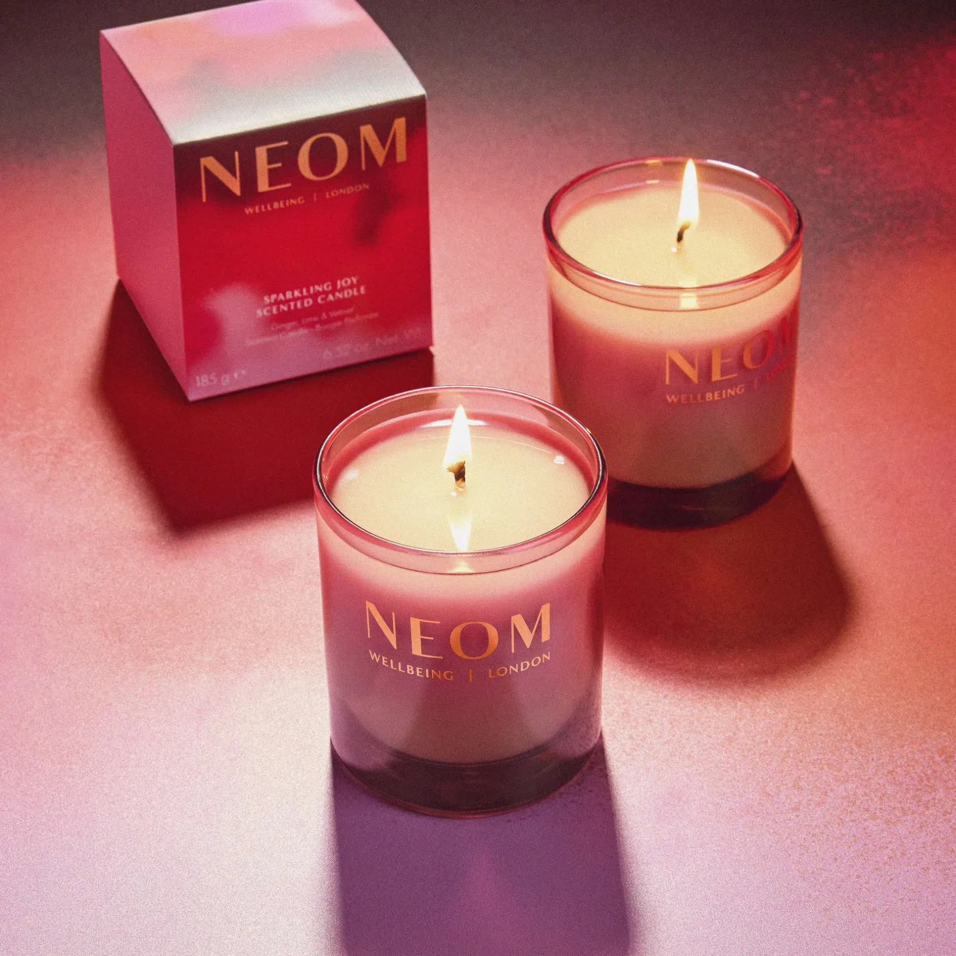 Neom Wellbeing London Sparkling Joy 1 Wick Candle 185g Clearance