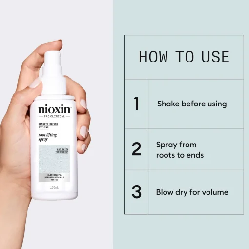 Nioxin Pro Clinical Density Defend Styling Root Lifting Spray 150ml Clearance