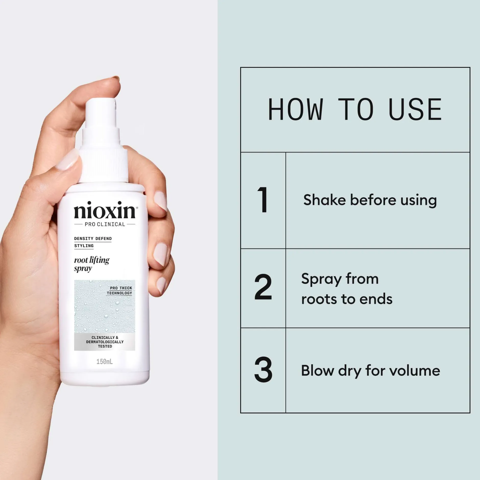 Nioxin Pro Clinical Density Defend Styling Root Lifting Spray 150ml Clearance