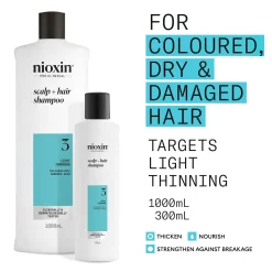 Nioxin Pro Clinical System 3 Shampoo for Coloured Hair with Light Thinning 300ml Best