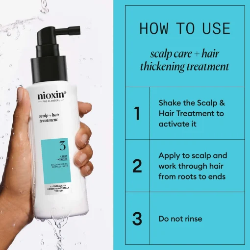 Nioxin Pro Clinical System 3 Leave-In Treatment for Coloured Hair with Light Thinning 100ml Outlet