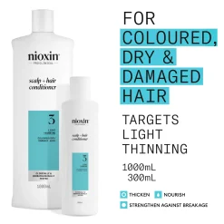 Nioxin Pro Clinical System 3 Conditioner for Coloured Hair with Light Thinning 300ml Discount