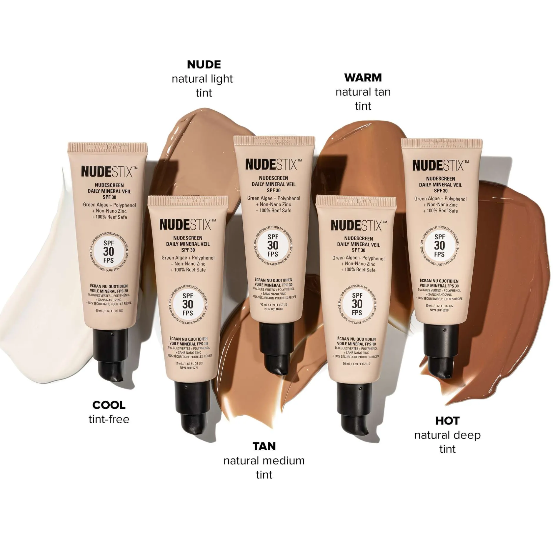 NUDESTIX Nudescreen Daily Mineral Veil SPF30 Hot 50ml New