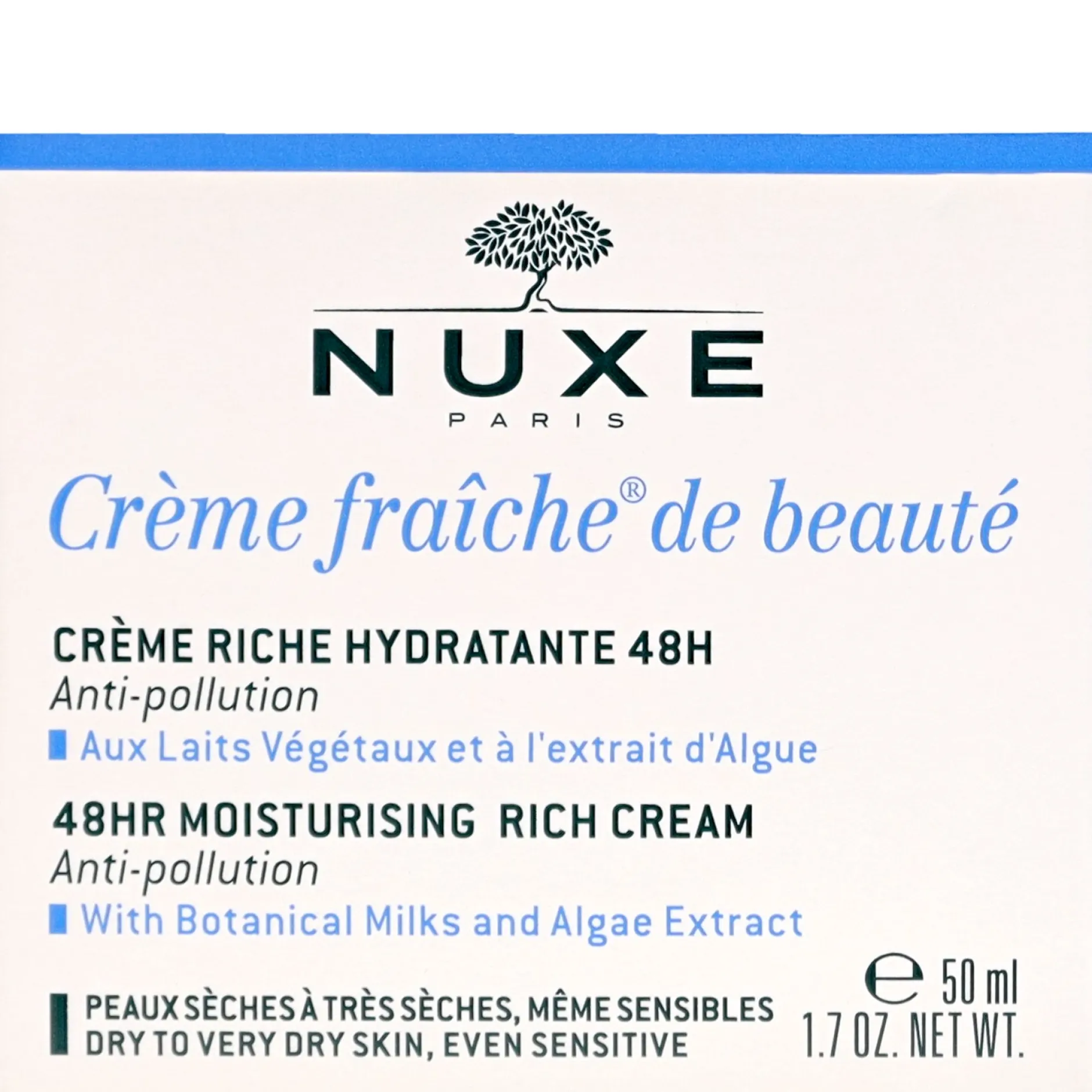 Nuxe Crème Fraîche de Beauté 48HR Moisturising Rich Cream for Dry to Very Dry Sensitive Skin 50ml Hot