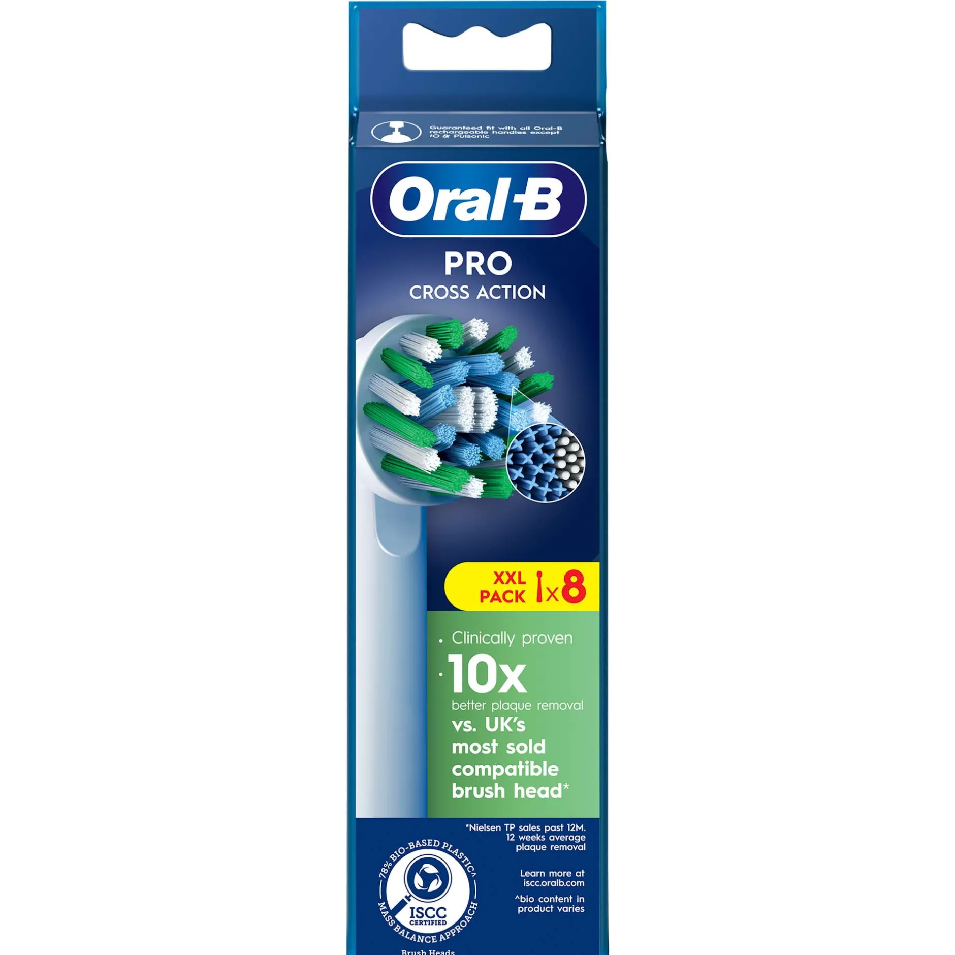 Oral-B CrossAction Replacement Heads 8 Pack with X Fillaments Best