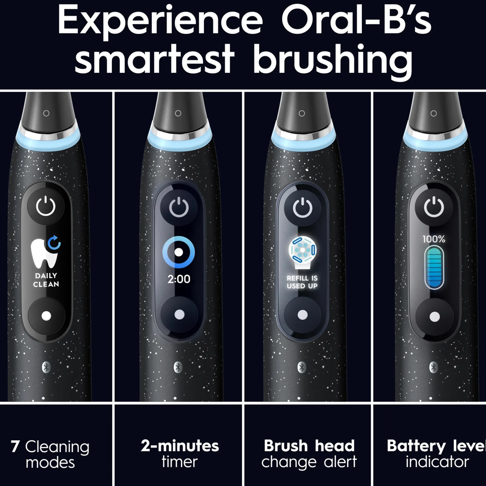 Oral-B iO 10 Cosmic Black Electric Toothbrush with Charging Travel Case Outlet
