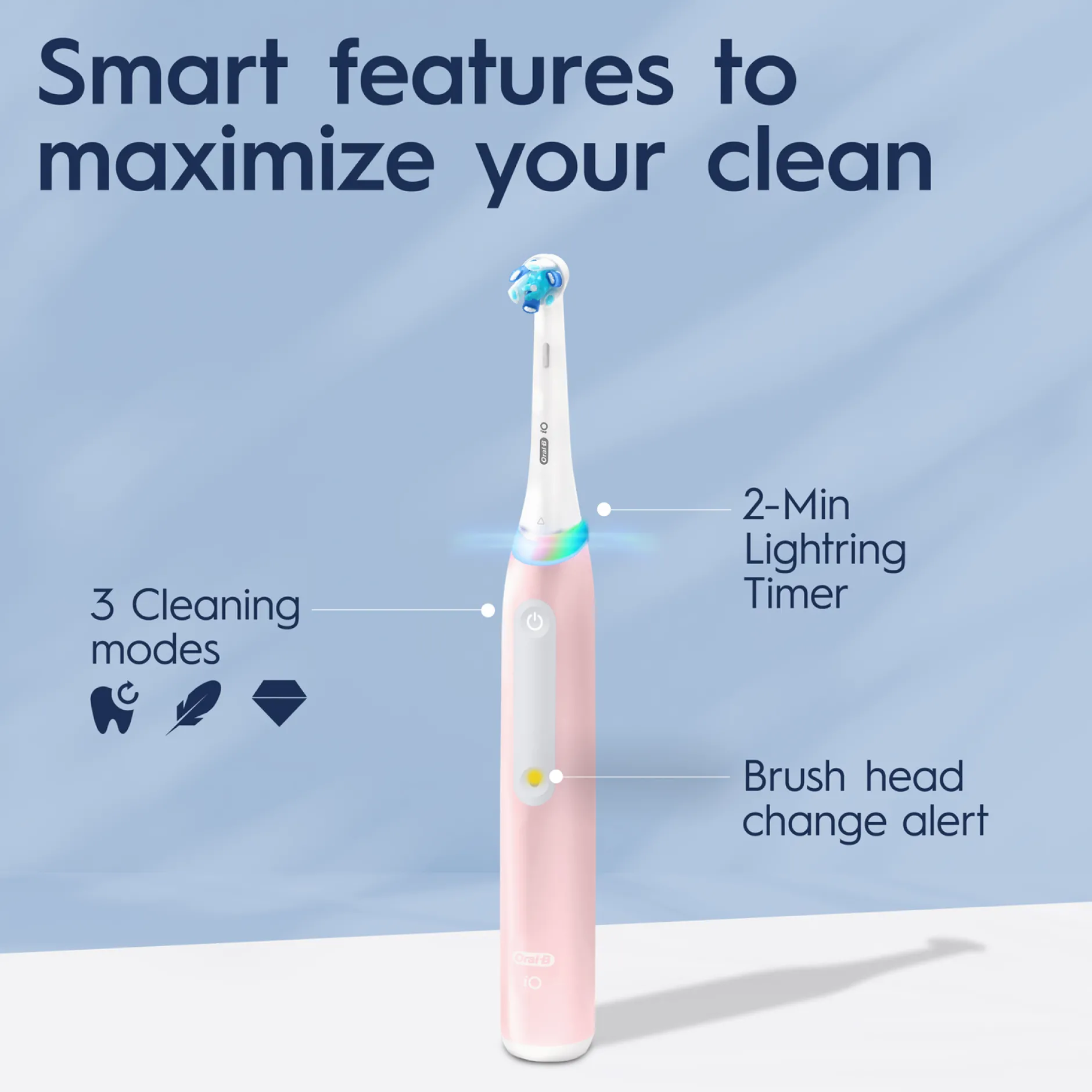 Oral-B iO 3 Pink Electric Toothbrush Discount