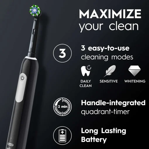 Oral-B Pro 1 Black Electric Toothbrush Discount