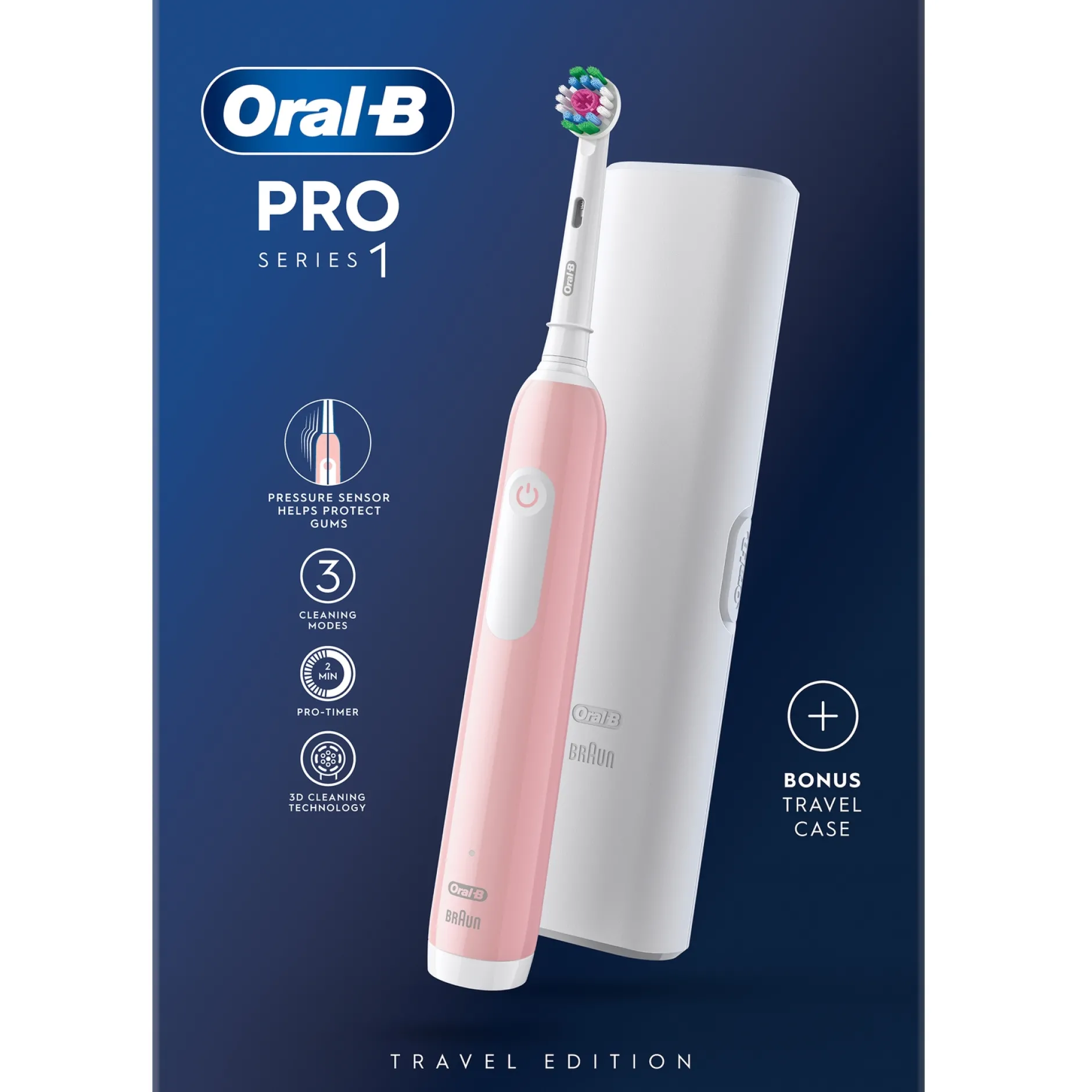Oral-B Pro 1 Pink Electric Toothbrush Clearance
