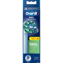 Oral-B Toothbrush Heads Pro Cross Action White Toothbrush Heads 4 Pack Sale