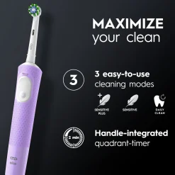 Oral-B Vitality Pro Purple Electric Toothbrush & Toothpaste 75ml Best