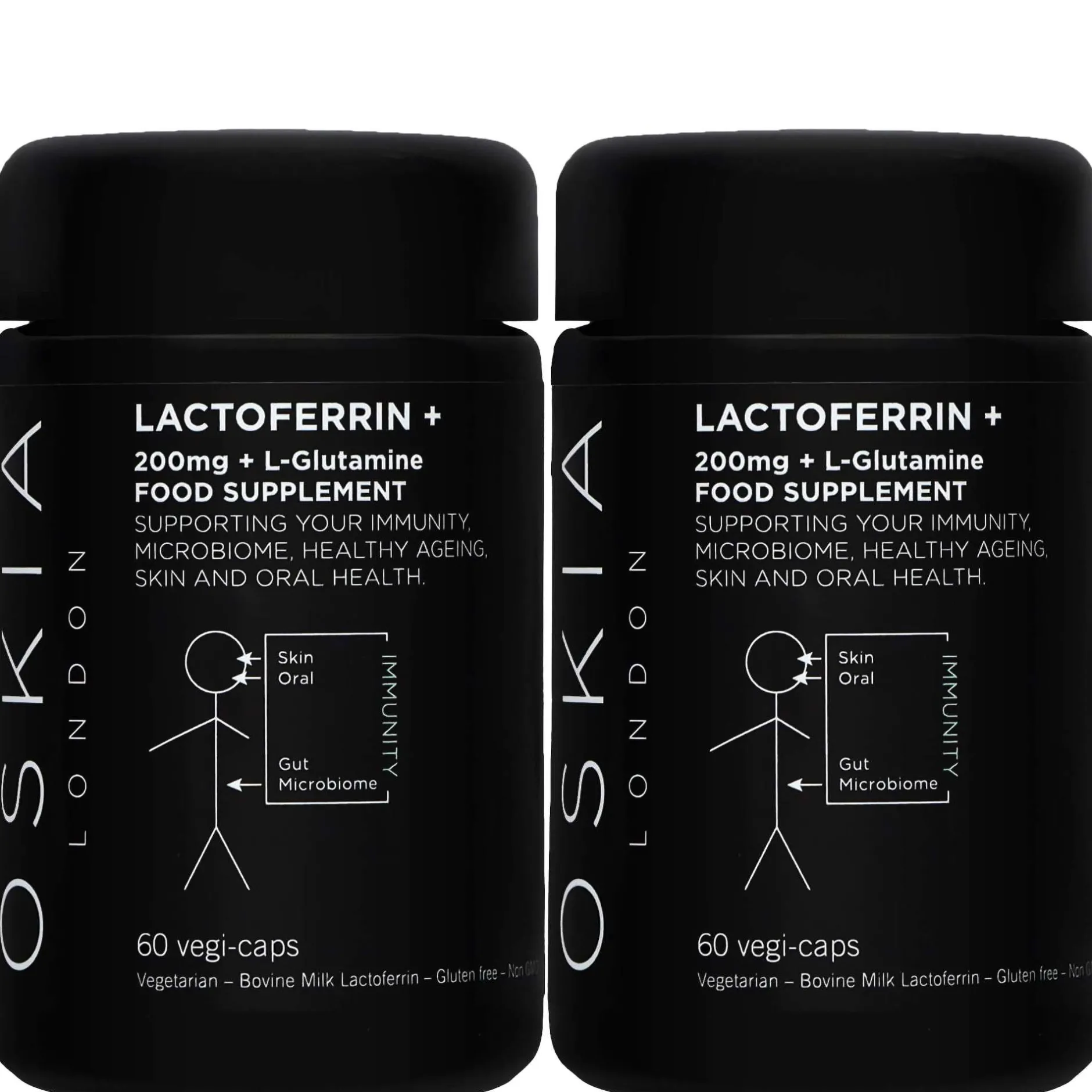 Oskia Bundles Lactoferrin + L-Glutamine Capsules 2 x 60 Discount