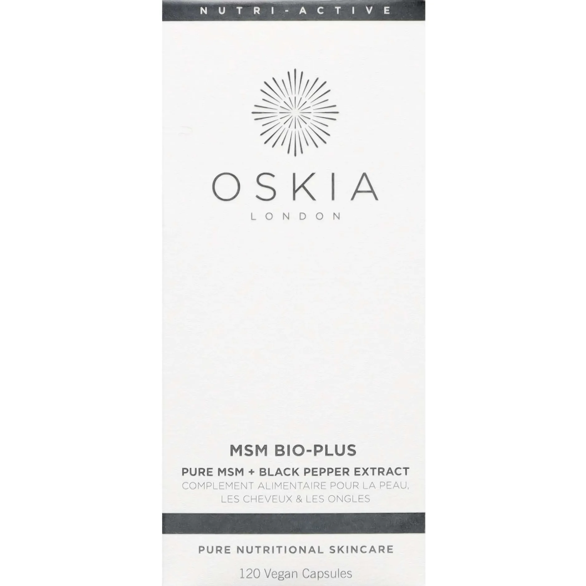 Oskia Supplements MSM Bio-Plus Pure MSM + Black Pepper Extract 120 Capsules Sale