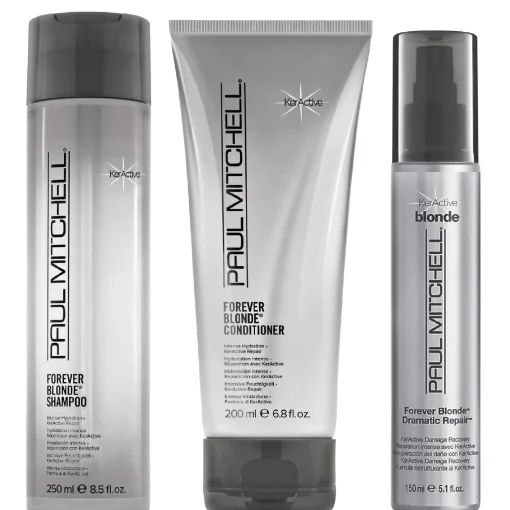Paul Mitchell Bundles Trio: Forever Blonde Shampoo 250ml, Conditioner 200ml & Dramatic Repair 150ml