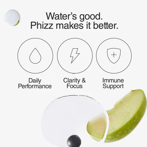 Phizz 3-in-1 Tablets Apple & Blackcurrant Hydration, Electrolytes and Vitamins Effervescent x 60 Tablets Online