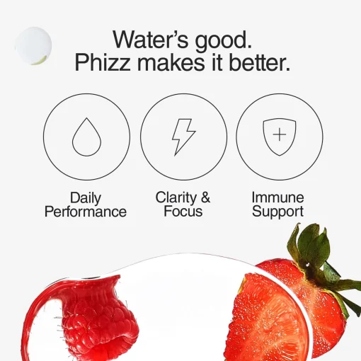 Phizz 3-in-1 Tablets Mixed Berry Hydration, Electrolytes and Vitamins Effervescent x 60 Tablets Discount