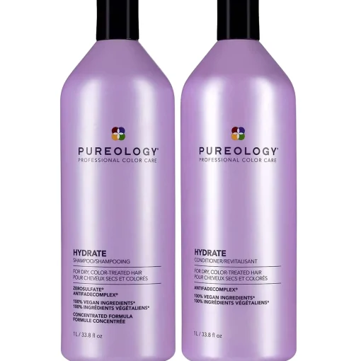 Pureology Bundles Duo: Hydrate Shampoo and Conditioner Moisturising Supersize 1000ml For Dry Hair