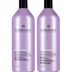 Pureology Bundles Duo: Hydrate Sheer Shampoo and Conditioner Supersize 1000ml For Fine, Dry Hair