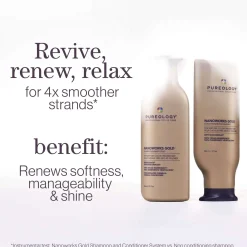 Pureology Nanoworks Gold Shampoo For Dry Tired Colour-Treated Hair, Restores Shine 266ml Best