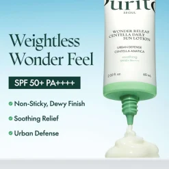 Purito Sun Care Wonder Releaf Centella Daily Sun Lotion SPF50+ PA++++ 60ml Clearance