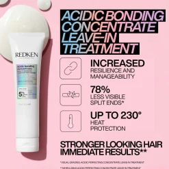 Redken Acidic Bonding Concentrate Leave-In Treatment, Heat Protection 150ml Clearance