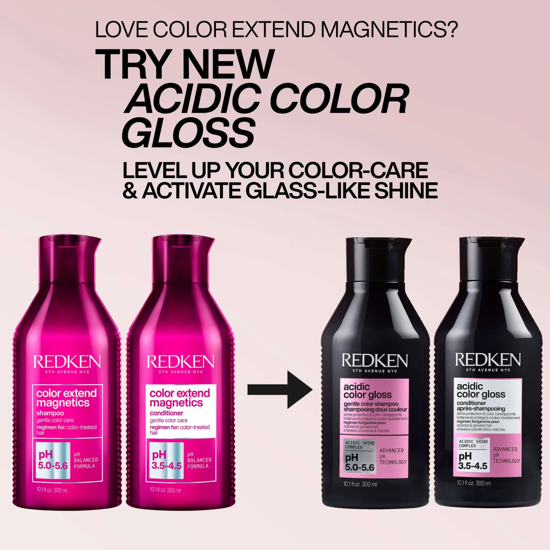 Redken Acidic Color Gloss Conditioner Glass-Like Shine for Colour Treated Hair 300ml Hot