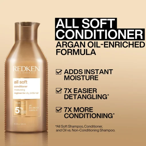 Redken All Soft Conditioner, For Dry Hair, Intense Softness and Shine 300ml Online