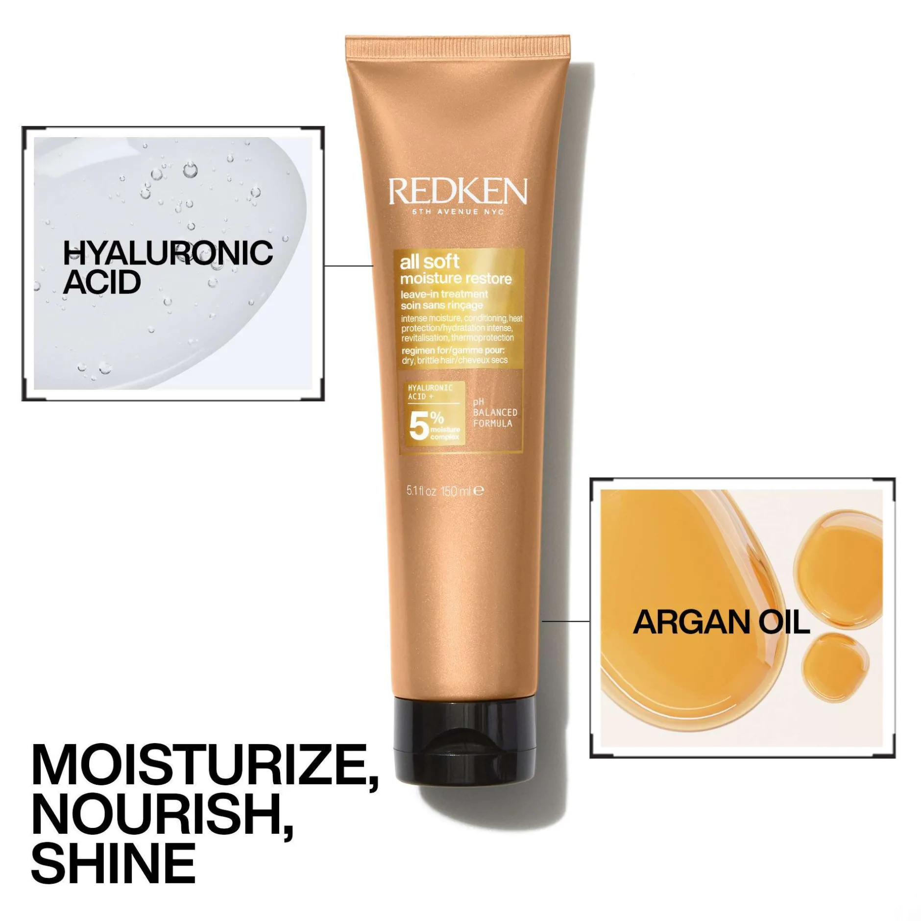 Redken All Soft Moisture Restore Leave-In Treatment, For Dry Hair 150ml Sale