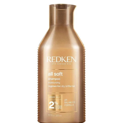 Redken All Soft Shampoo, For Dry Hair, Intense Softness and Shine 300ml New