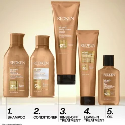 Redken All Soft Shampoo, For Dry Hair, Intense Softness and Shine 300ml New