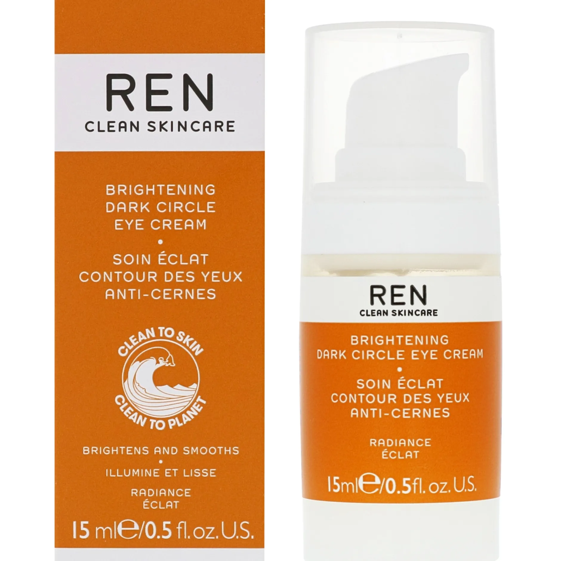 REN Clean Skincare Face Brightening Dark Circle Eye Cream 15ml Best