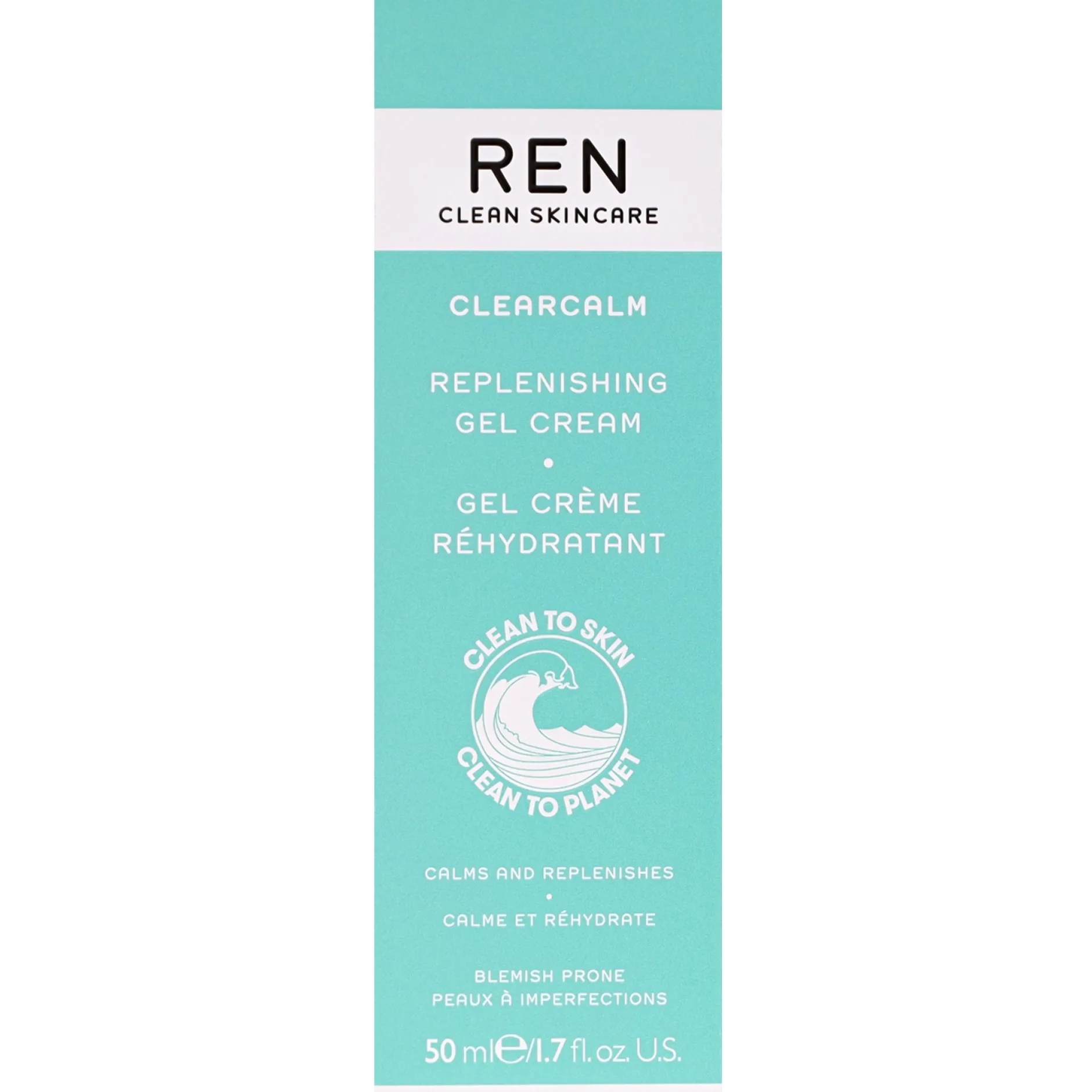 REN Clean Skincare Face ClearCalm 3 Replenishing Gel Cream For Blemish Prone Skin 50ml / 1.7 fl.oz. Best