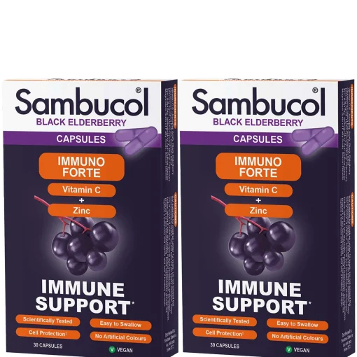 Sambucol Bundles Black Elderberry Immuno Forte Capsules 2 x 30 Clearance
