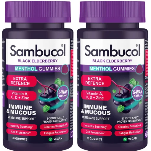 Sambucol Bundles Extra Defense Menthol Gummies 2 x 30 Sale
