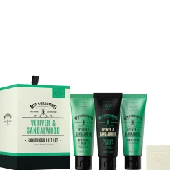 Scottish Fine Soaps Company Men's Grooming Vetiver & Sandalwood Luxurious Gift Set Sale